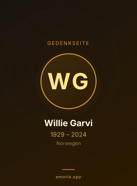 Gedenkportrait von Willie Garvi
