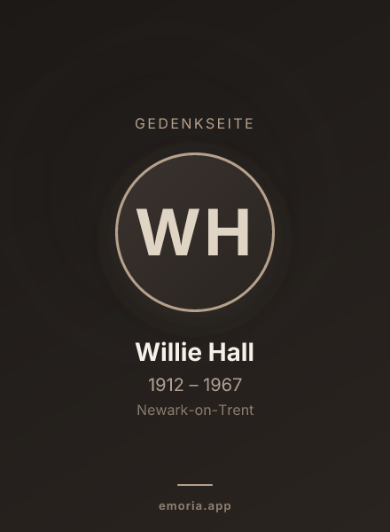 Gedenkportrait von Willie Hall