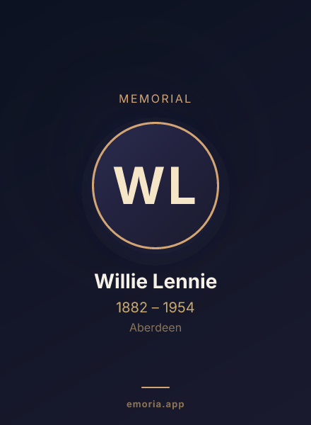 Memorial portrait of Willie Lennie