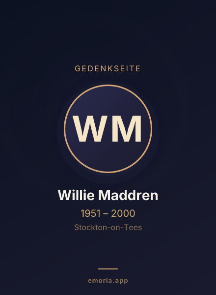 Gedenkportrait von Willie Maddren