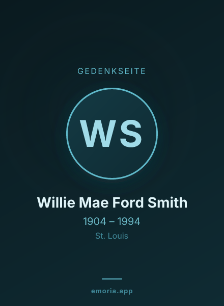 Gedenkportrait von Willie Mae Ford Smith