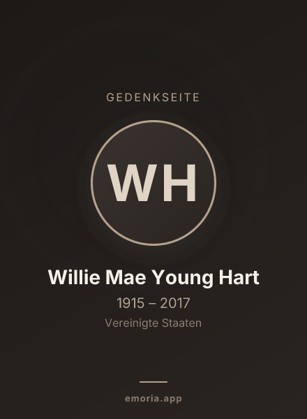 Gedenkportrait von Willie Mae Young Hart