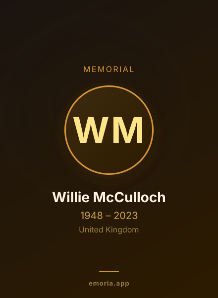 Memorial portrait of Willie McCulloch