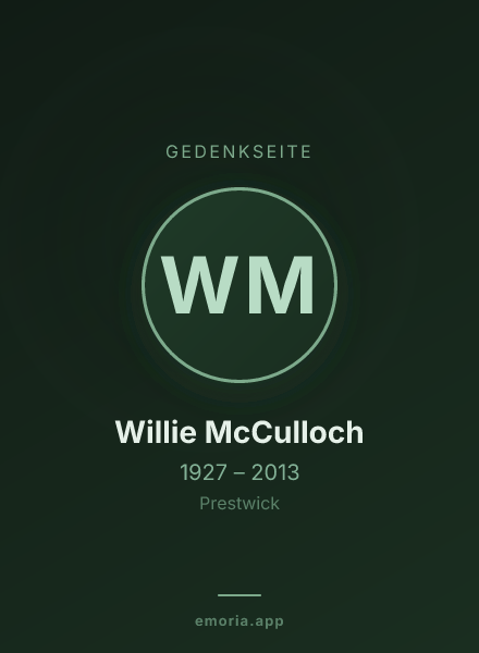 Gedenkportrait von Willie McCulloch
