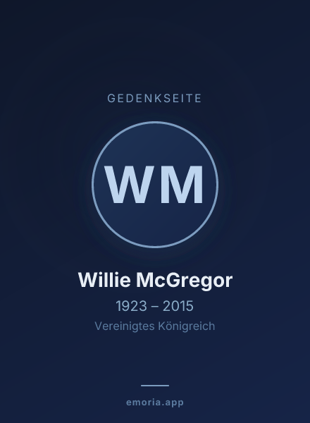 Gedenkportrait von Willie McGregor