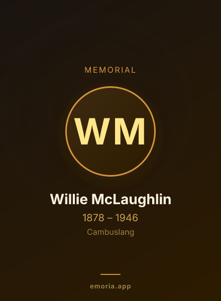 Memorial portrait of Willie McLaughlin