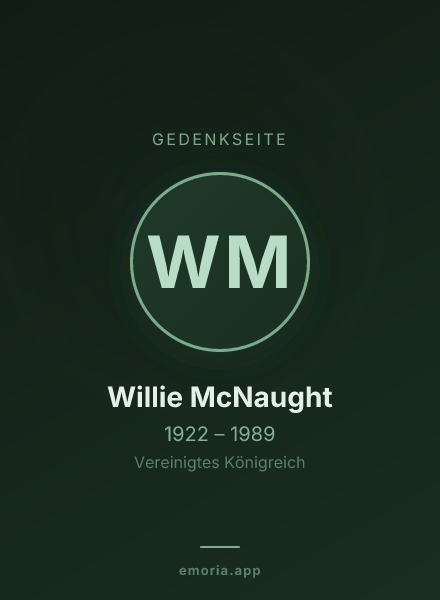 Gedenkportrait von Willie McNaught
