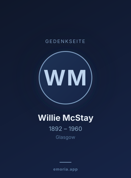 Gedenkportrait von Willie McStay