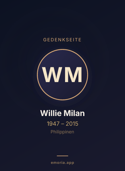 Gedenkportrait von Willie Milan