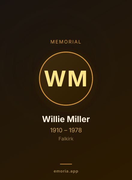 Memorial portrait of Willie Miller