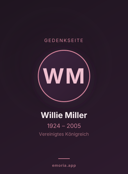 Gedenkportrait von Willie Miller