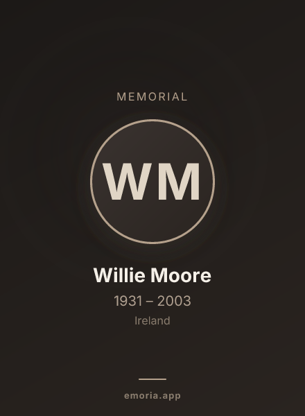 Memorial portrait of Willie Moore