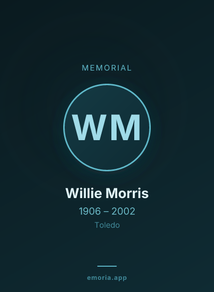 Memorial portrait of Willie Morris