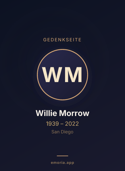 Gedenkportrait von Willie Morrow