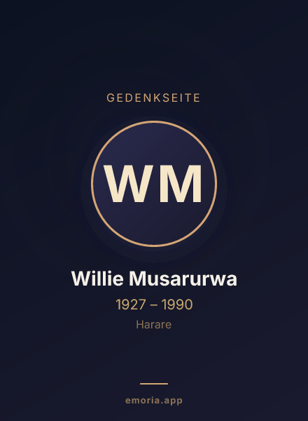 Gedenkportrait von Willie Musarurwa
