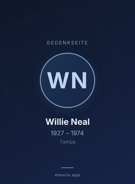 Gedenkportrait von Willie Neal