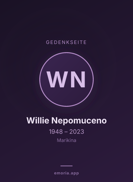 Gedenkportrait von Willie Nepomuceno