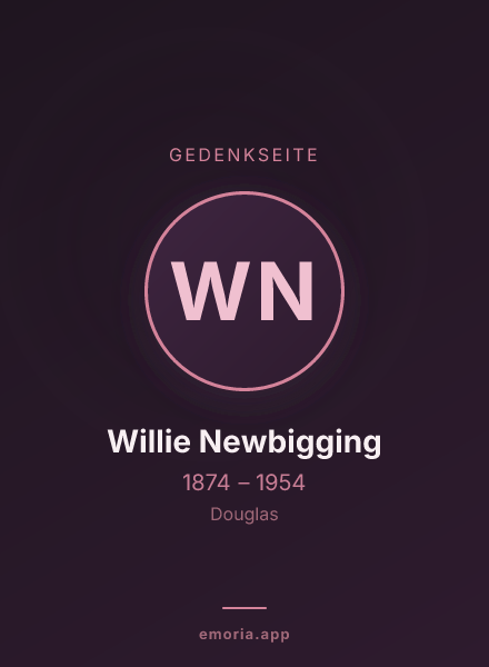 Gedenkportrait von Willie Newbigging