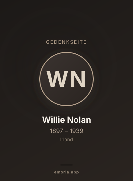 Gedenkportrait von Willie Nolan