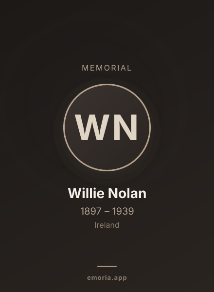 Memorial portrait of Willie Nolan