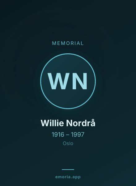 Memorial portrait of Willie Nordrå