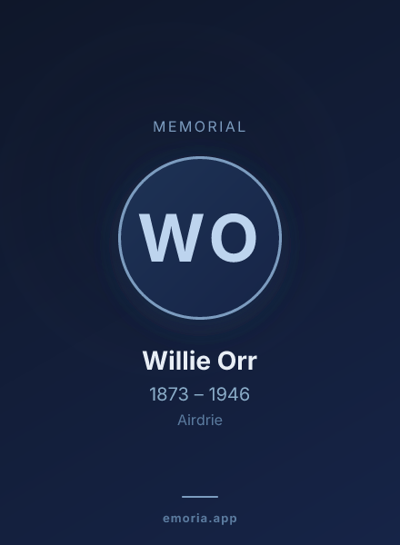 Memorial portrait of Willie Orr