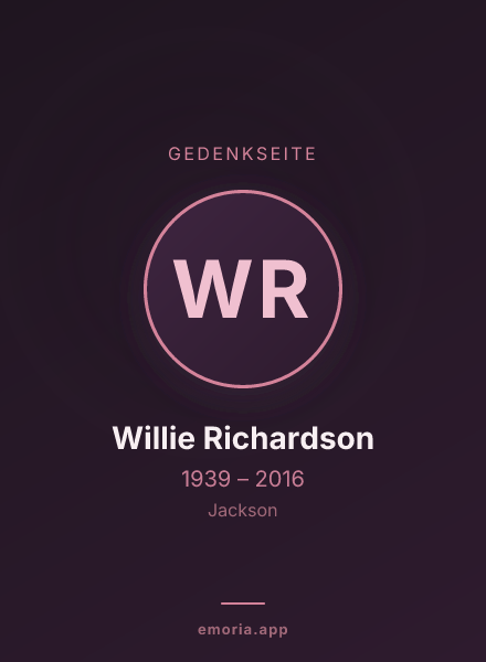 Gedenkportrait von Willie Richardson
