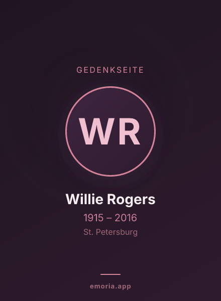 Gedenkportrait von Willie Rogers