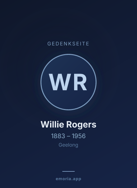 Gedenkportrait von Willie Rogers