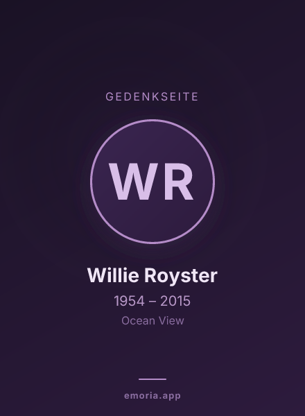 Gedenkportrait von Willie Royster