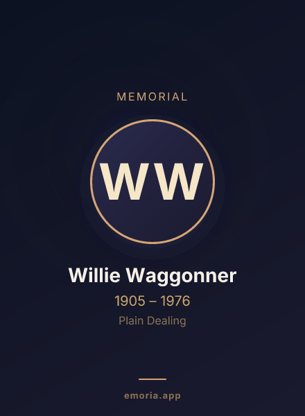 Memorial portrait of Willie Waggonner