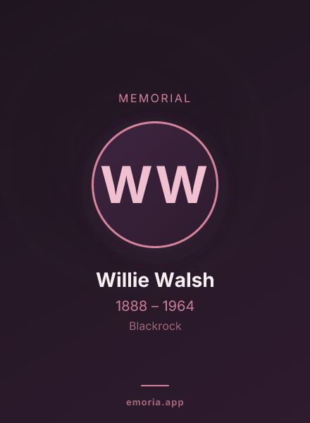 Memorial portrait of Willie Walsh