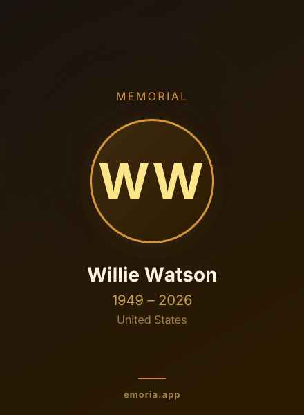 Memorial portrait of Willie Watson