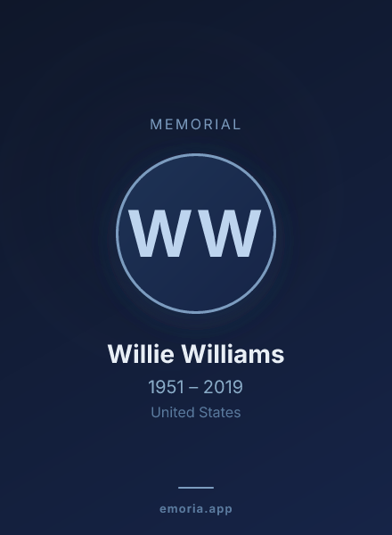 Memorial portrait of Willie Williams
