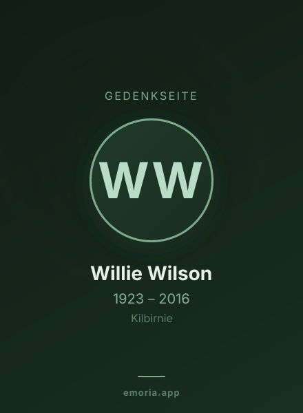 Gedenkportrait von Willie Wilson