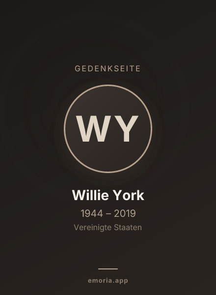 Gedenkportrait von Willie York