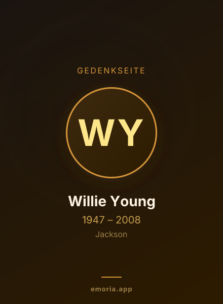 Gedenkportrait von Willie Young