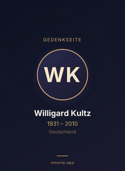 Gedenkportrait von Willigard Kultz