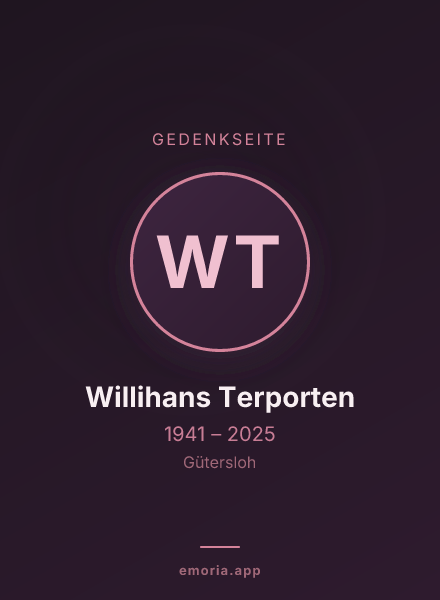 Gedenkportrait von Willihans Terporten