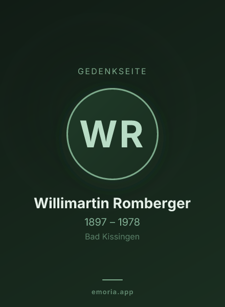 Gedenkportrait von Willimartin Romberger