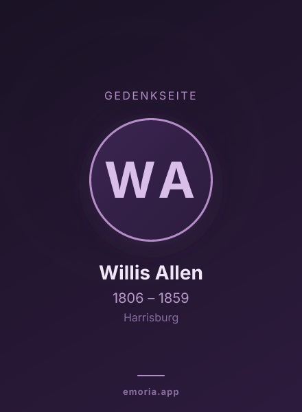 Gedenkportrait von Willis Allen