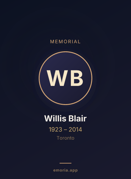 Memorial portrait of Willis Blair
