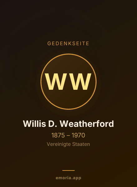 Gedenkportrait von Willis D. Weatherford
