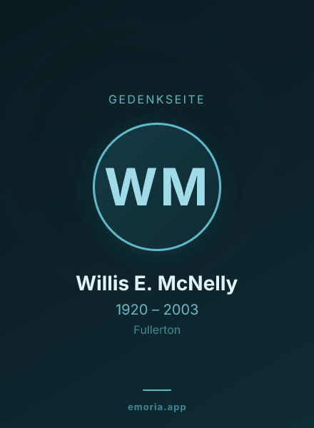 Gedenkportrait von Willis E. McNelly