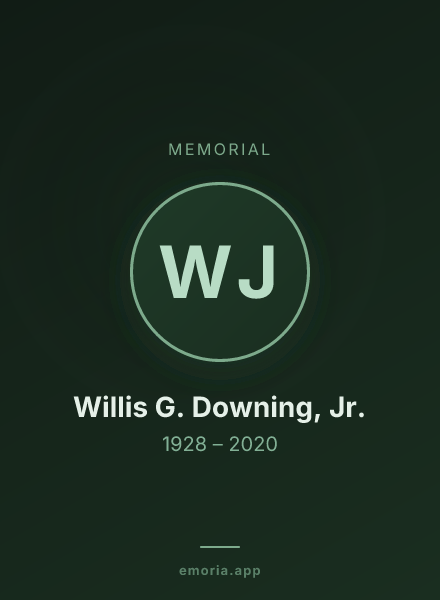 Memorial portrait of Willis G. Downing, Jr.