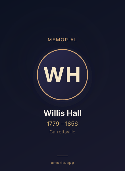 Memorial portrait of Willis Hall