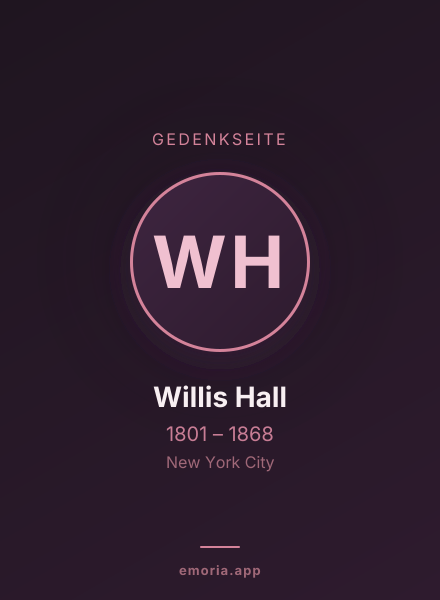 Gedenkportrait von Willis Hall