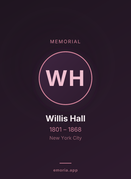 Memorial portrait of Willis Hall