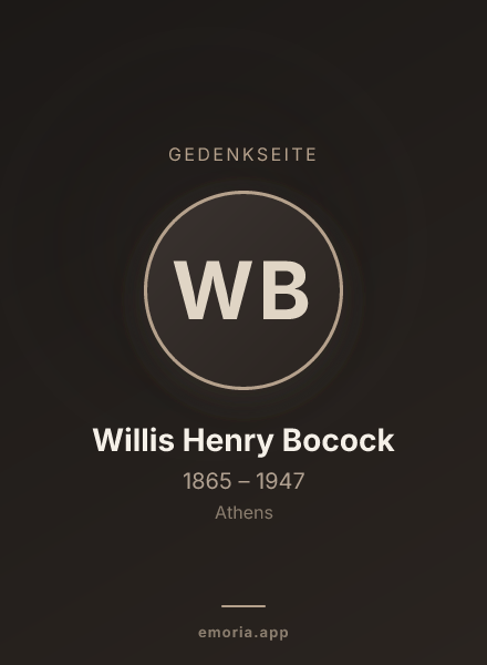 Gedenkportrait von Willis Henry Bocock