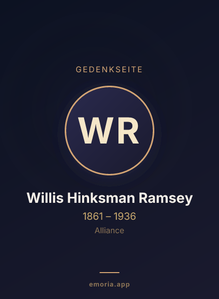 Gedenkportrait von Willis Hinksman Ramsey